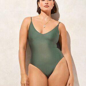 J. Crew Women's Lana one-piece in Classic Sculpt™ Size 10 Simply Sage Color
